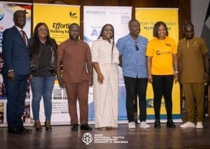 Georgina Asare Fiagbenu, Senior Manager, Corporate Communications at MTN Ghana, in a group picture with